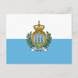 Flagge San Marino Postkarte