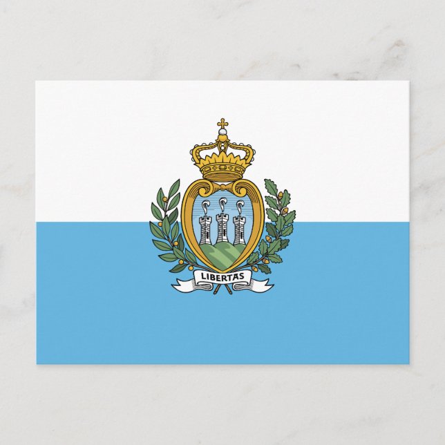 Flagge San Marino Postkarte (Vorderseite)