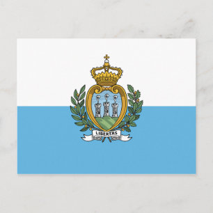 Flagge San Marino Postkarte