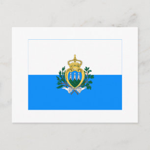 Flagge San Marino Postkarte