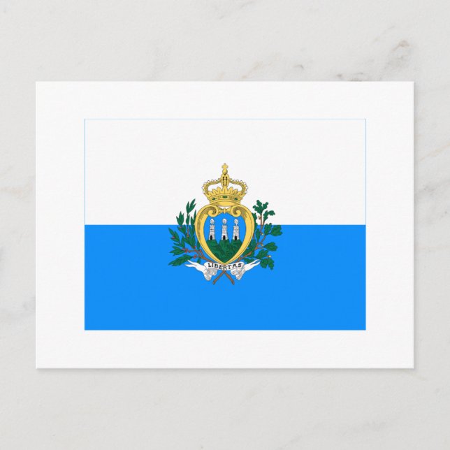Flagge San Marino Postkarte (Vorderseite)