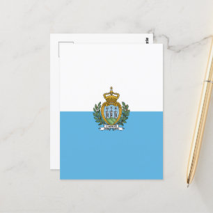 Flagge San Marino Postkarte