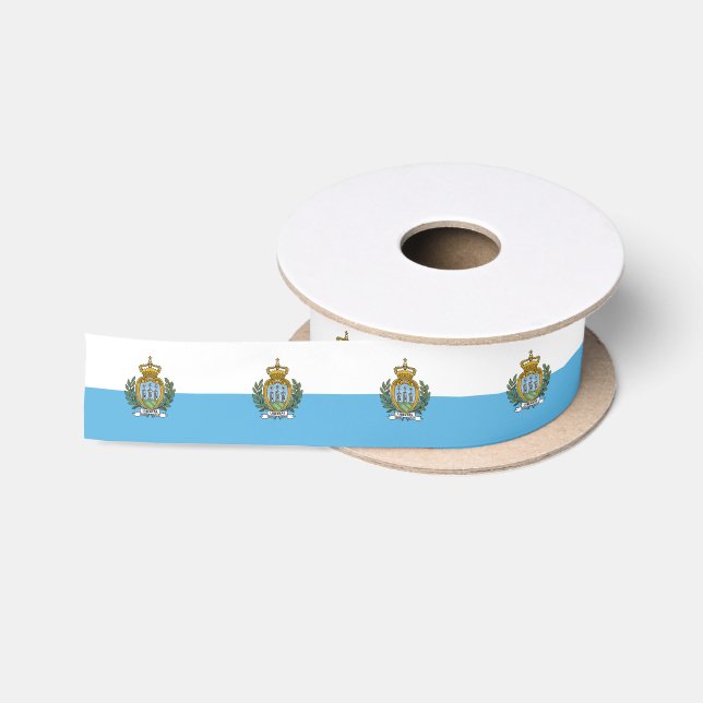 Flagge San Marino Satinband (Spule)
