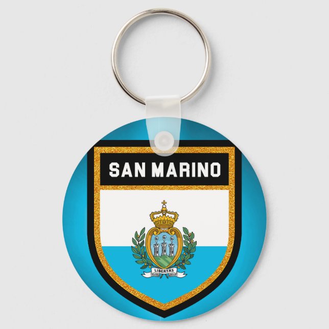 Flagge San Marino Schlüsselanhänger (Vorderseite)