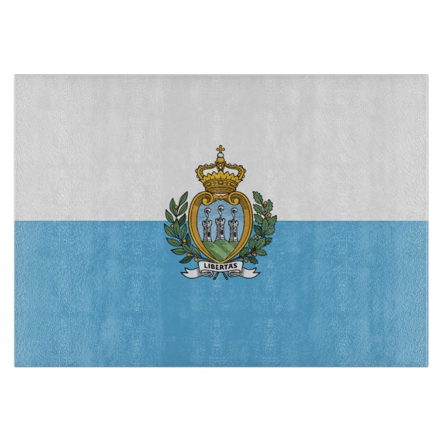 Flagge San Marino Schneidebrett (Vorderseite)