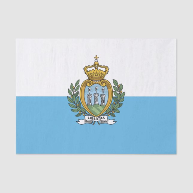 Flagge San Marino Seidenpapier (Vorderseite)
