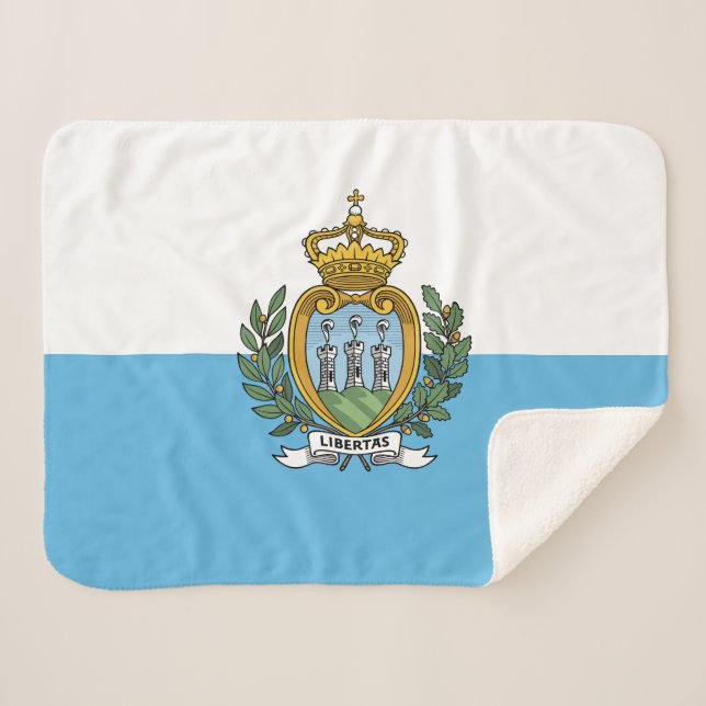 Flagge San Marino Sherpadecke (Vorderseite (Horizontal))