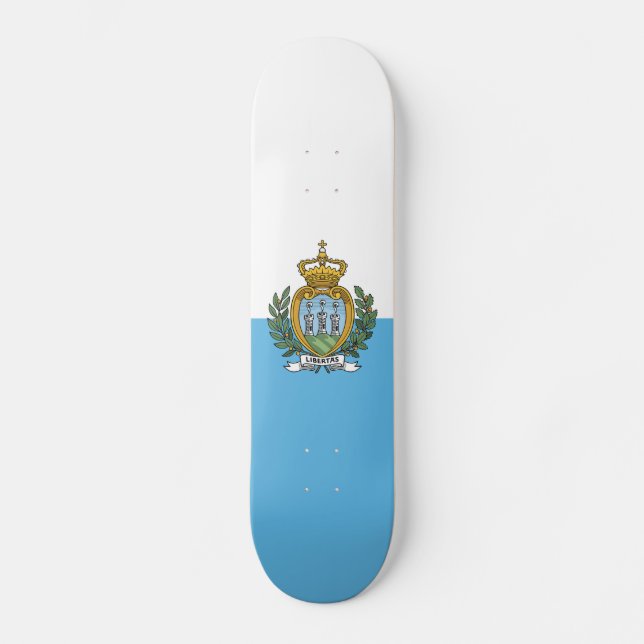 Flagge San Marino Skateboard (Vorderseite)
