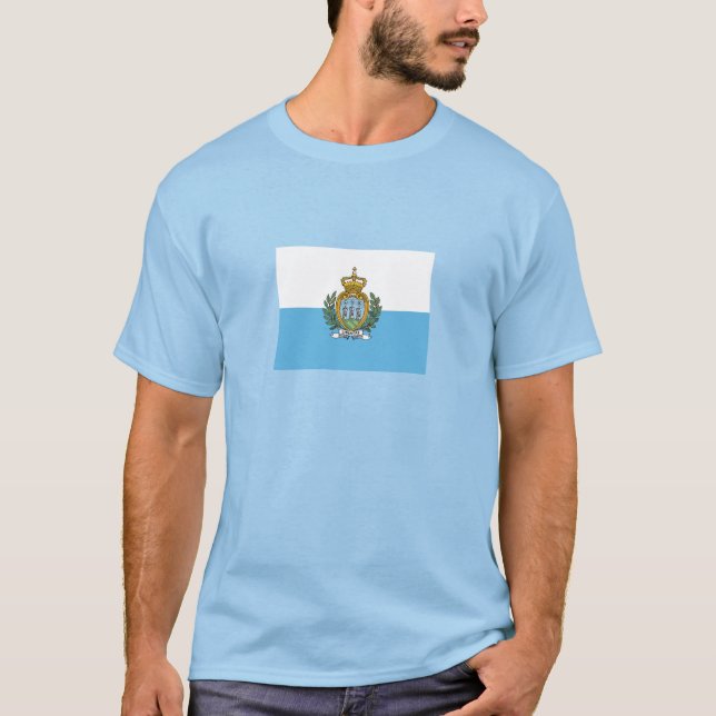 Flagge San Marino T-Shirt (Vorderseite)