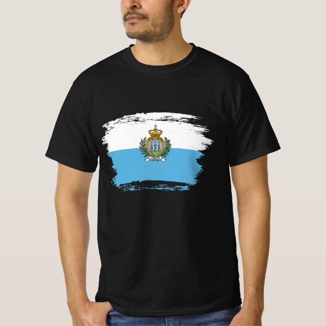 Flagge San Marino T-Shirt (Vorderseite)