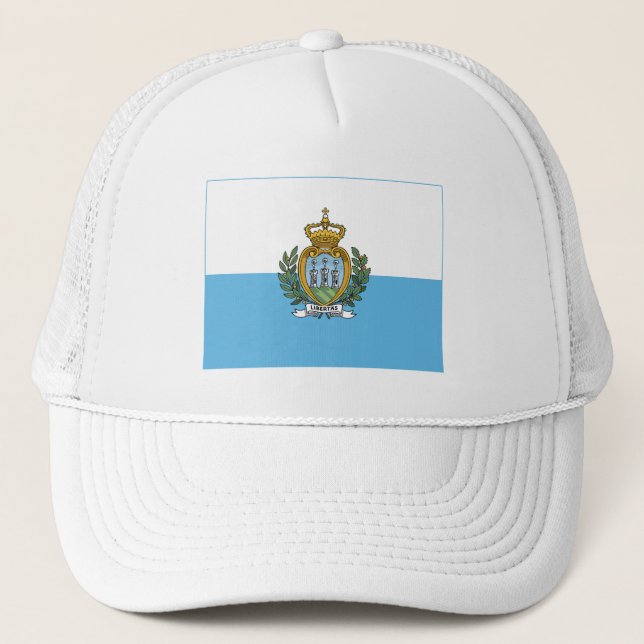 Flagge San Marino Truckerkappe (Vorderseite)