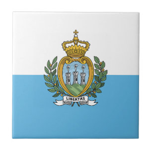 Flagge San Marinos Fliese