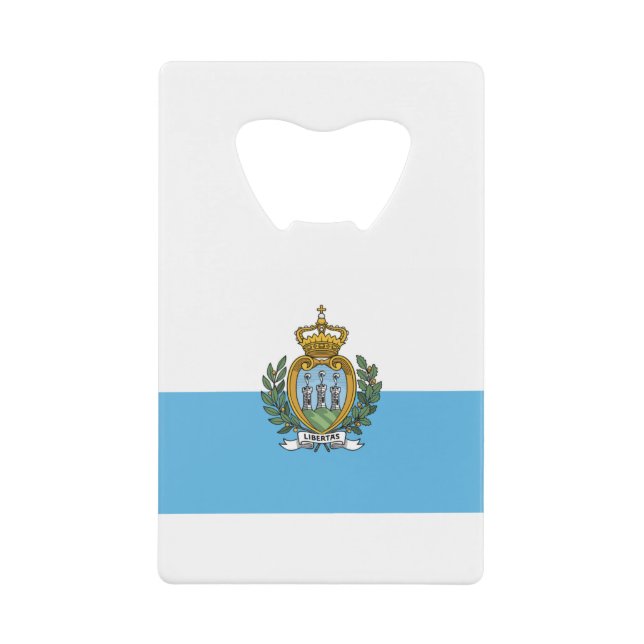 Flagge San Mario Geldbeutel Flaschenöffner (Vorderseite)
