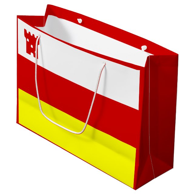 Flagge Santa Barbara, Kalifornien Große Geschenkta Große Geschenktüte (Vorderseite Schrägansicht)