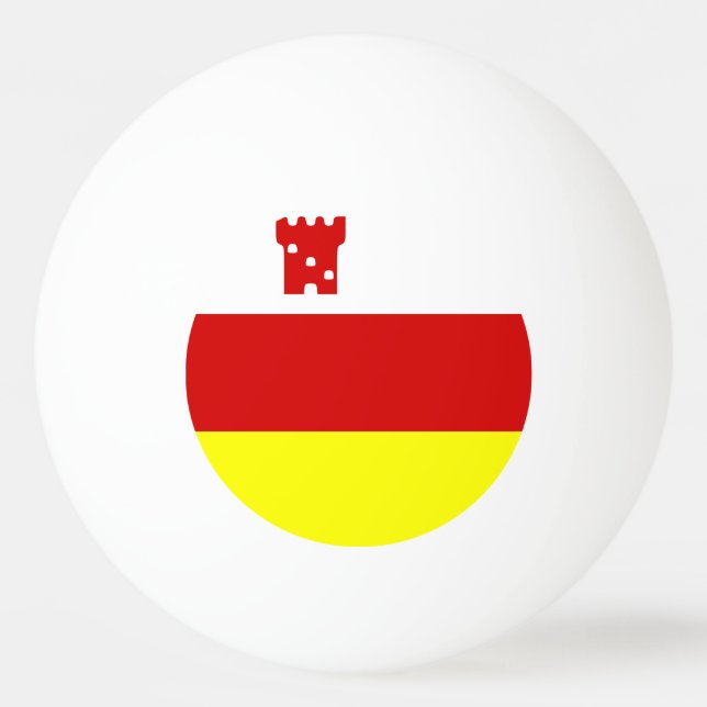 Flagge Santa Barbara, Kalifornien Ping Pong Ball Tischtennisball (Vorderseite)