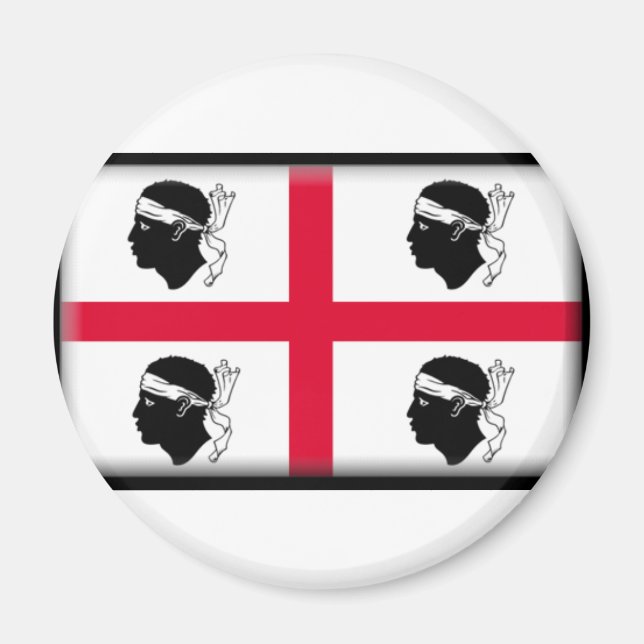 Flagge Sardiniens Magnet (Vorne)