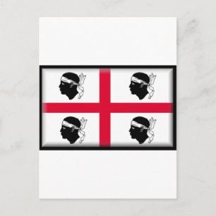 Flagge Sardiniens Postkarte