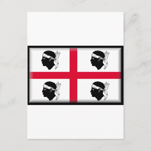 Flagge Sardiniens Postkarte (Vorderseite)