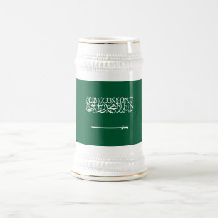Flagge Saudi-Arabiens Bierglas