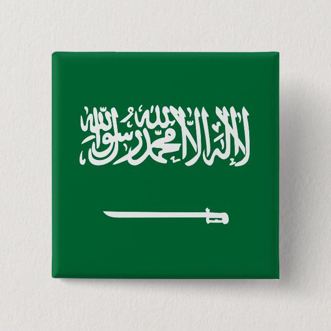 Flagge Saudi-Arabiens Button (Vorderseite)