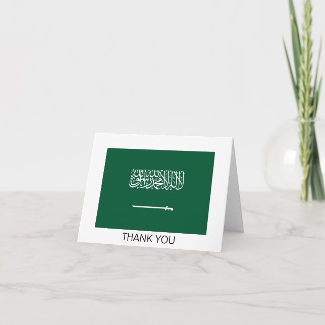 Flagge Saudi-Arabiens Dankeskarte (Vorderseite)