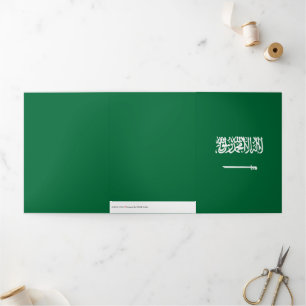 Flagge Saudi-Arabiens Dreifach Gefaltete Karte