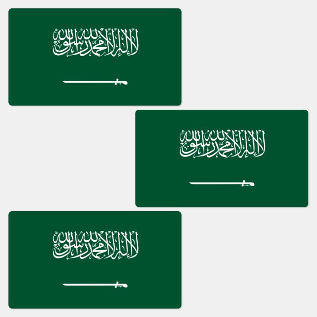 Flagge Saudi-Arabiens Etiketten (Gruppe)