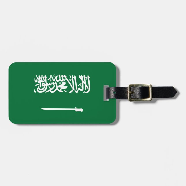 Flagge Saudi-Arabiens Gepäckanhänger (Vorderseite horizontal)