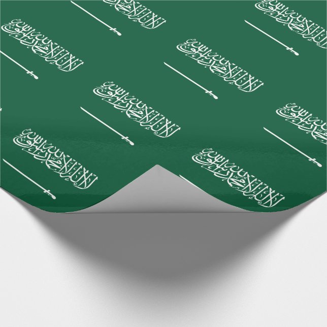 Flagge Saudi-Arabiens Geschenkpapier (Ecke)