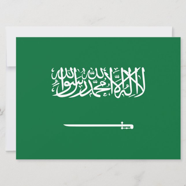 Flagge Saudi-Arabiens Karte (Vorderseite)