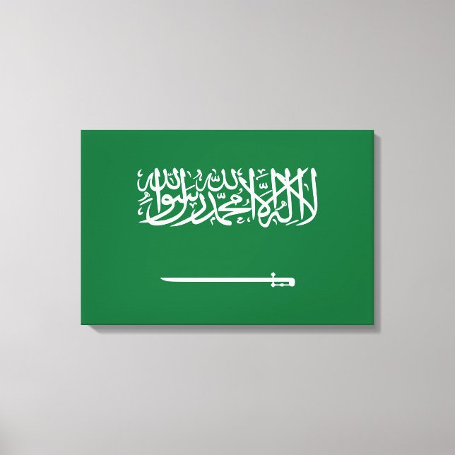Flagge Saudi-Arabiens Leinwanddruck (Vorderseite)
