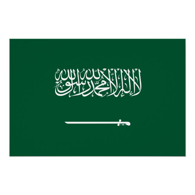 Flagge Saudi-Arabiens Poster (Vorderseite)