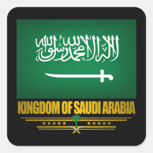 Flagge Saudi-Arabiens Quadratischer Aufkleber