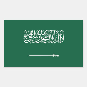 Flagge Saudi-Arabiens Rechteckiger Aufkleber