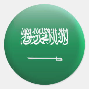 Flagge Saudi-Arabiens Runder Aufkleber