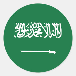 Flagge Saudi-Arabiens Runder Aufkleber