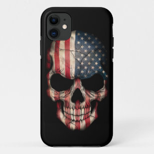 Flagge-Schädel auf Schwarzem Case-Mate iPhone Hülle