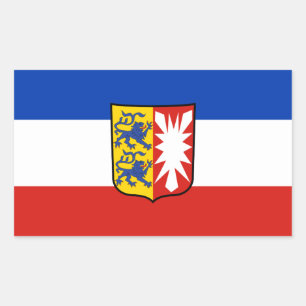 Flagge Schleswig-Holstein Rechteckheber Rechteckiger Aufkleber