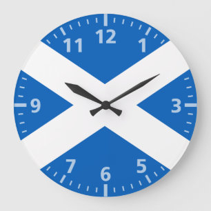 Flagge Schottland Große Wanduhr