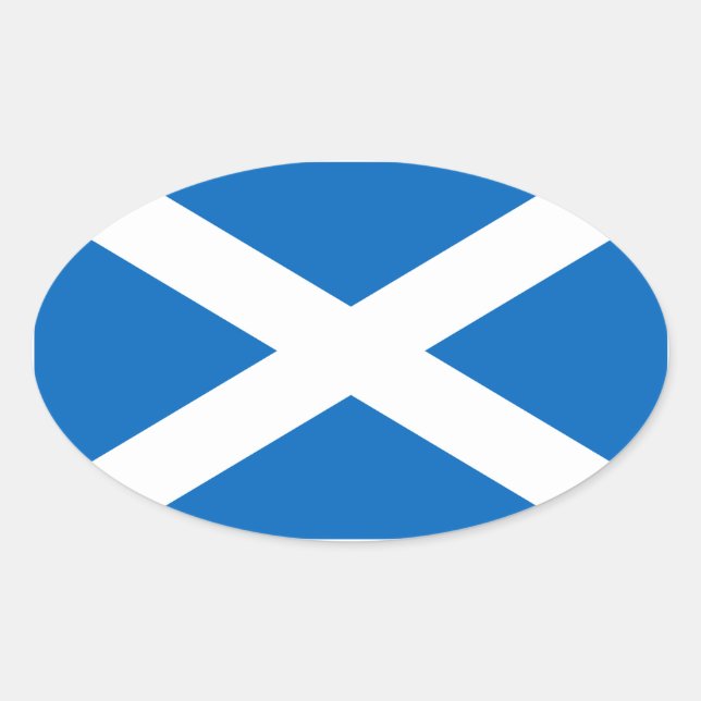 Flagge Schottland Ovaler Aufkleber (Vorderseite)