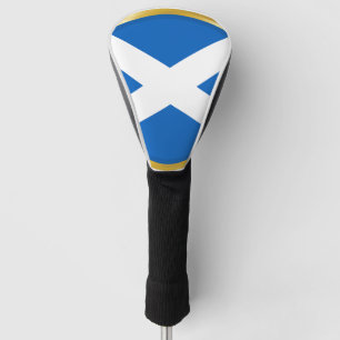 Flagge Schottlands im goldenen Kreis Golf Headcover