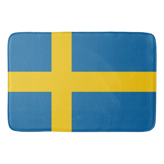 Flagge Schweden Badematte (Vorderseite)