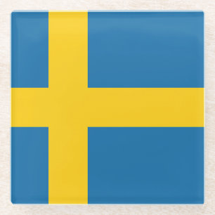 Flagge Schweden Glasuntersetzer
