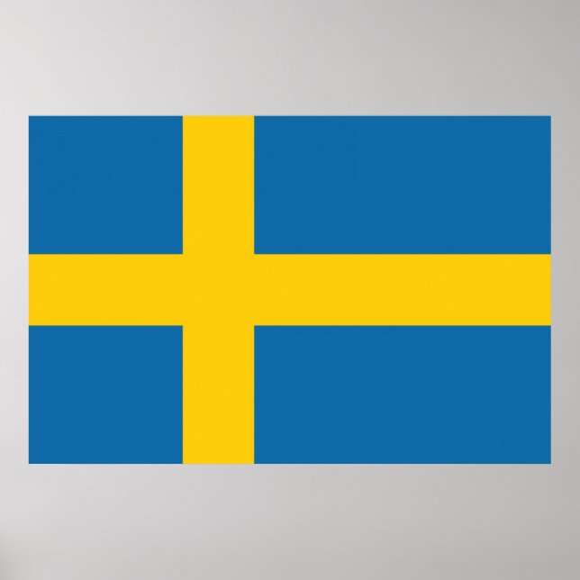 Flagge Schweden Poster (Vorne)