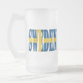 Flagge Schwedenmattierter GlasTasse Mattglas Bierglas