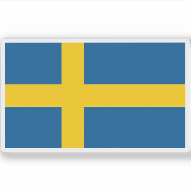 Flagge Schwedens Aufkleber (Vorderseite)