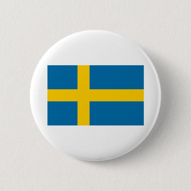 Flagge Schwedens Button (Vorderseite)