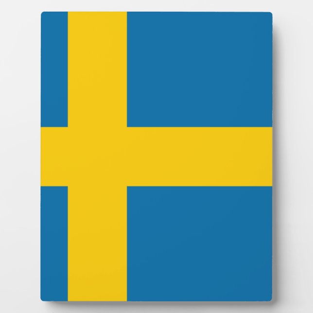 Flagge Schwedens Fotoplatte (Vorderseite)