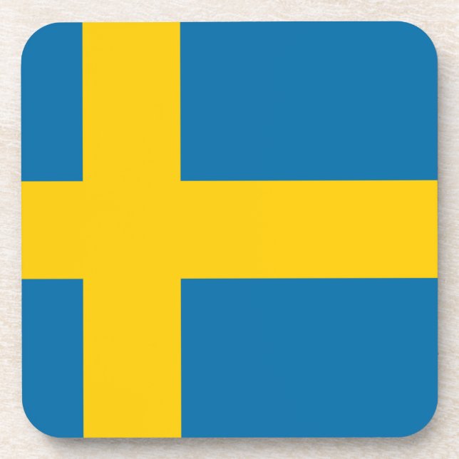 Flagge Schwedens Getränkeuntersetzer (Vorderseite)