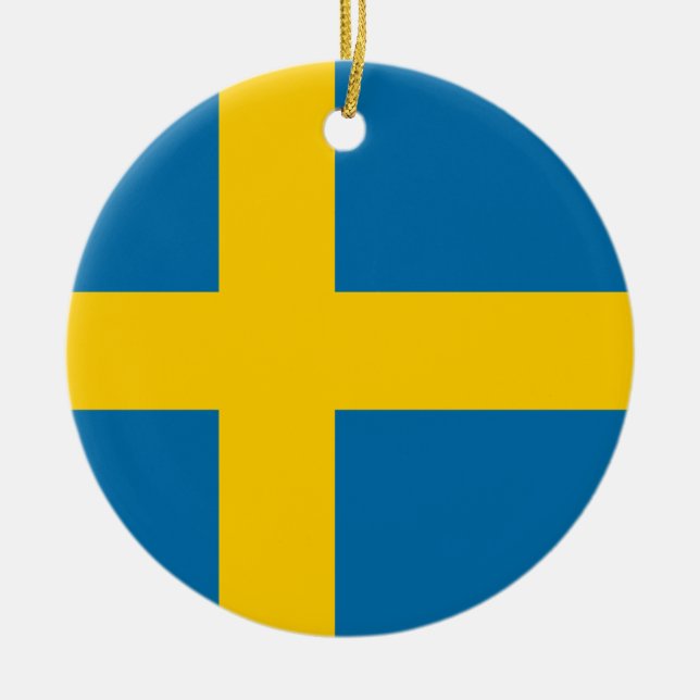 Flagge Schwedens Keramik Ornament (Vorne)